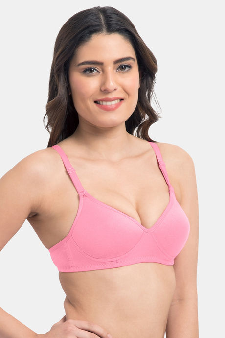 Komli Padded Non-Wired Full Coverage T-Shirt Bra - Baby Pink — image 6